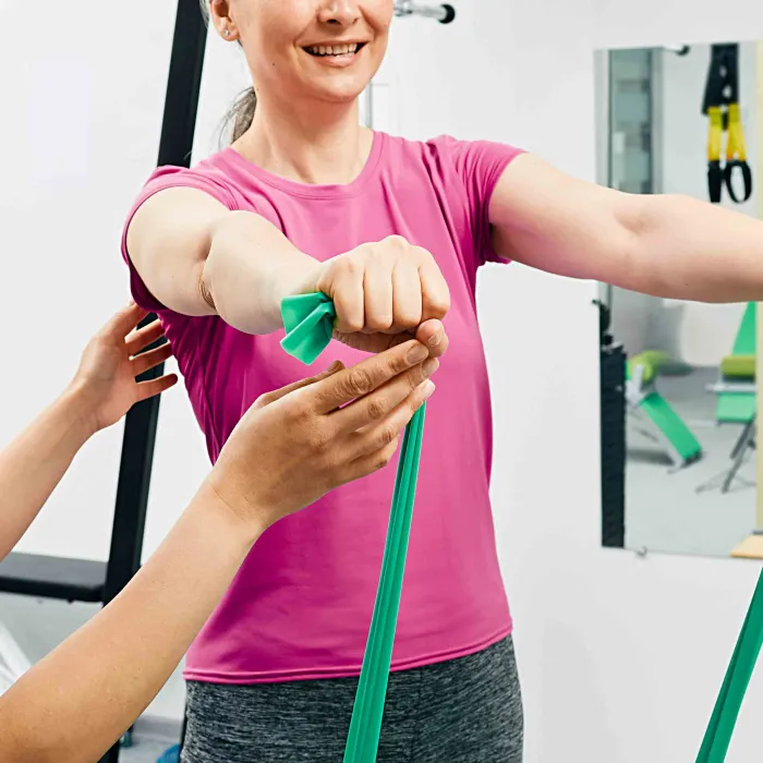 patient in a rehabilitation facility